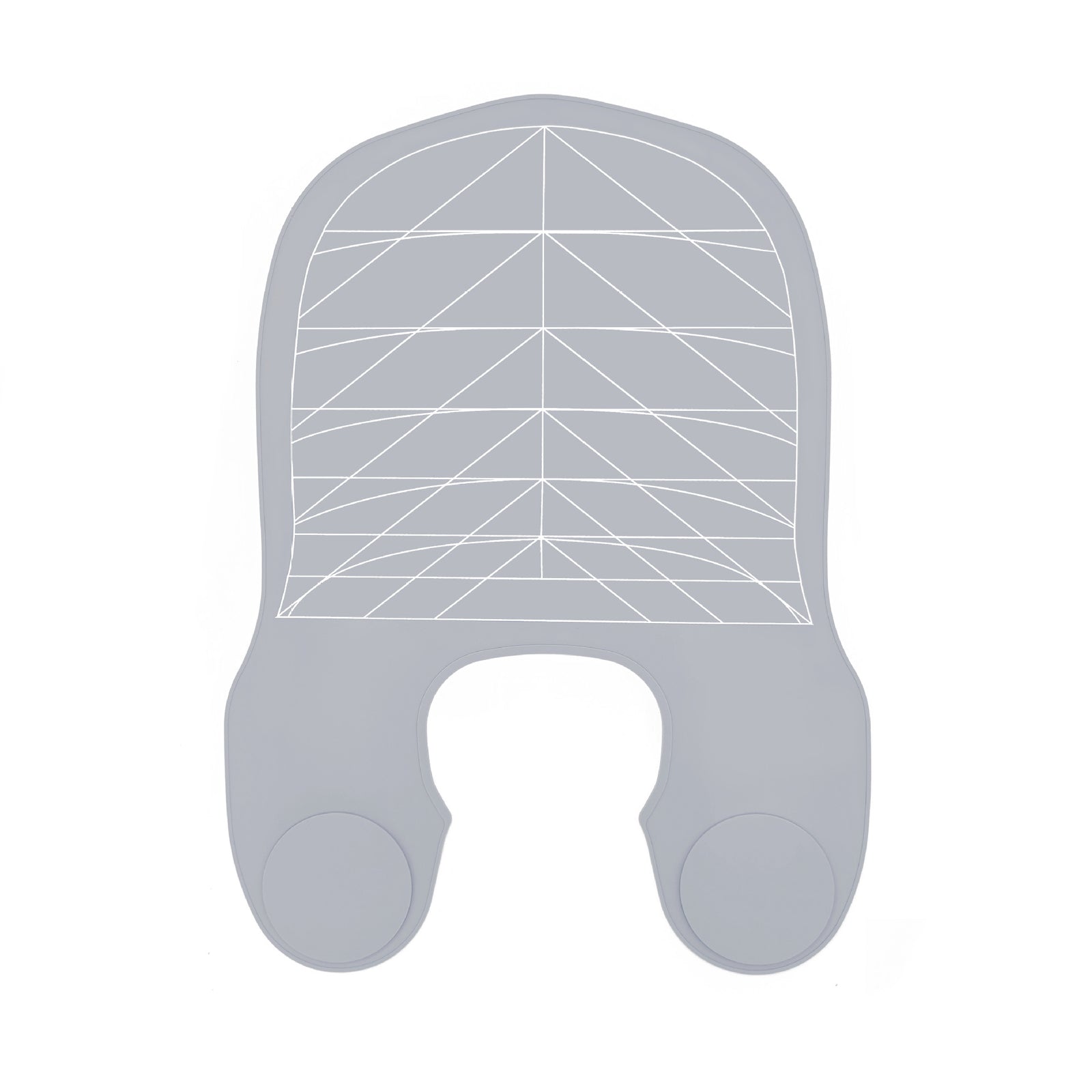 Gray Striped Silicone Hairdressing Cape - Extended Oversized Shoulder Pad for Hair Dyeing and Perming