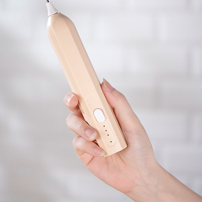 White Electric Milk Frother Handheld - USB Rechargeable Milk Foamer with 2 Whisks - Perfect for Coffee, Lattes, Cappuccinos & More