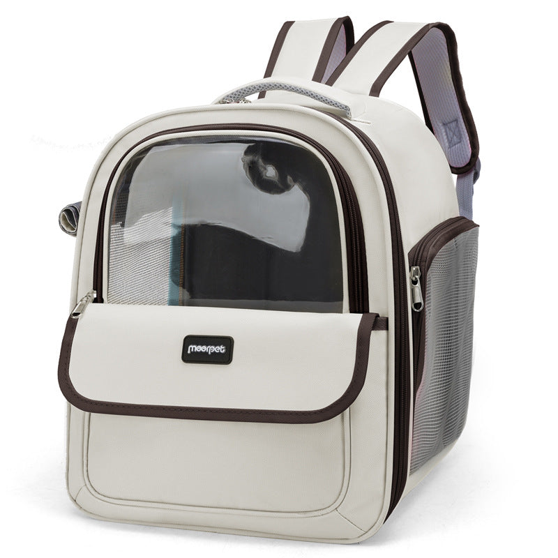 Coffee Pet Carrier Backpack - Space Capsule Design for Cats &amp; Small Dogs