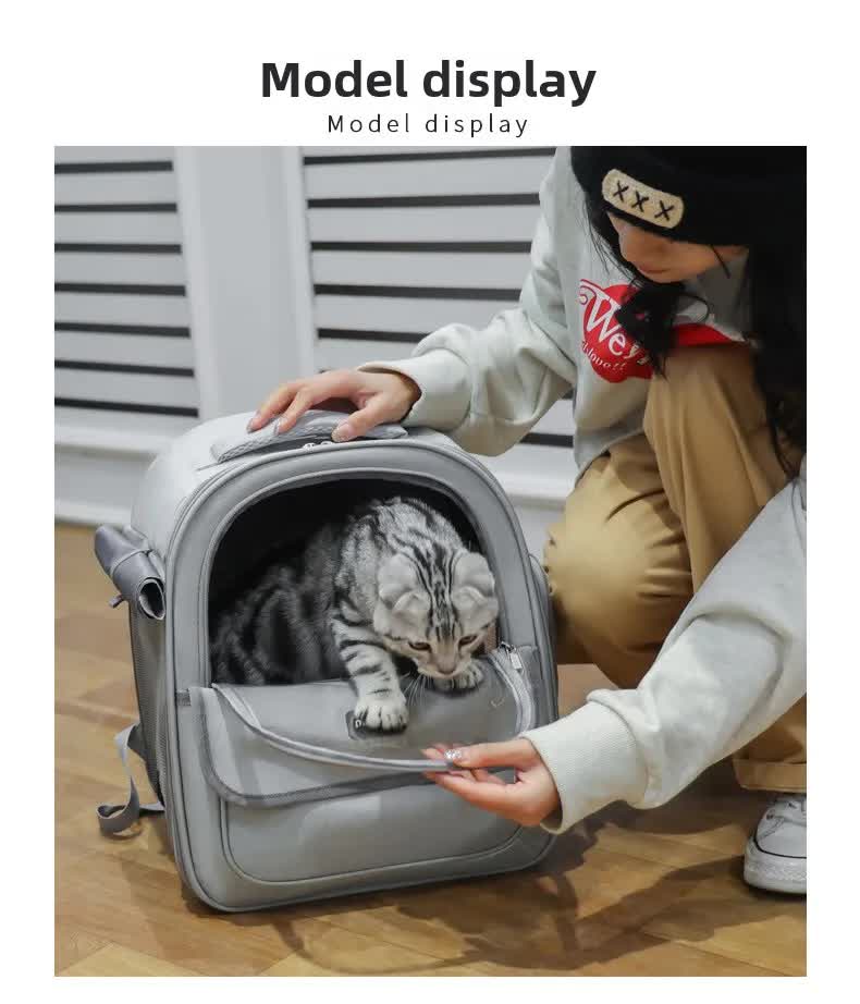 Coffee Pet Carrier Backpack - Space Capsule Design for Cats & Small Dogs