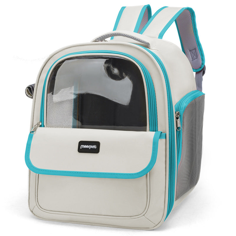 Green Pet Carrier Backpack - Space Capsule Design for Cats &amp; Small Dogs