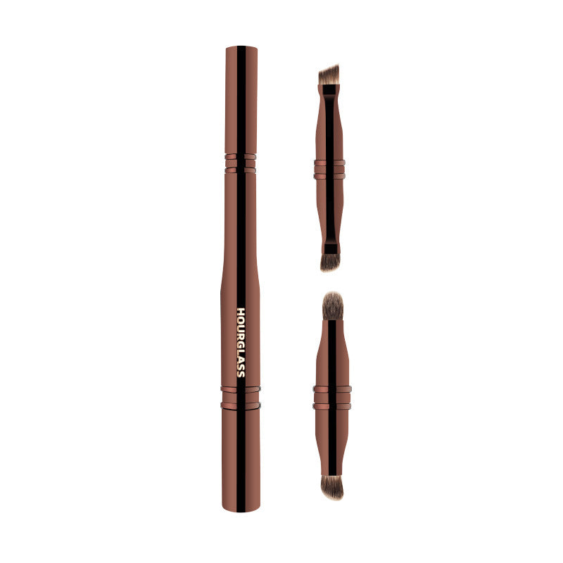 Versatile 4-in-1 Portable Makeup Brush  - Eyeshadow &amp; Eyebrow Brushes for Flawless Looks