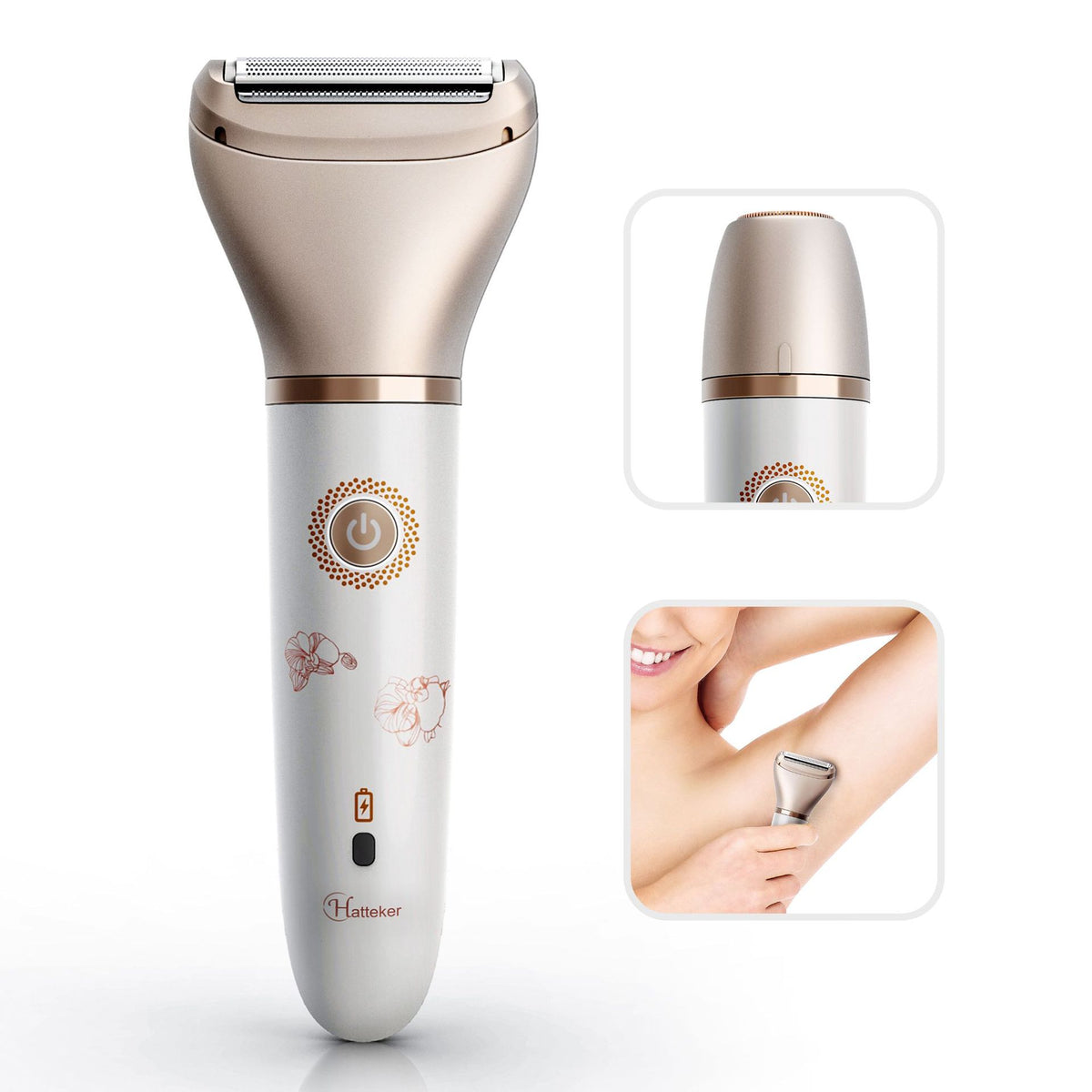 2-in-1 Women&#39;s Hair Removal Device - Electric Shaver &amp; Facial Epilator, USB Rechargeable, Waterproof