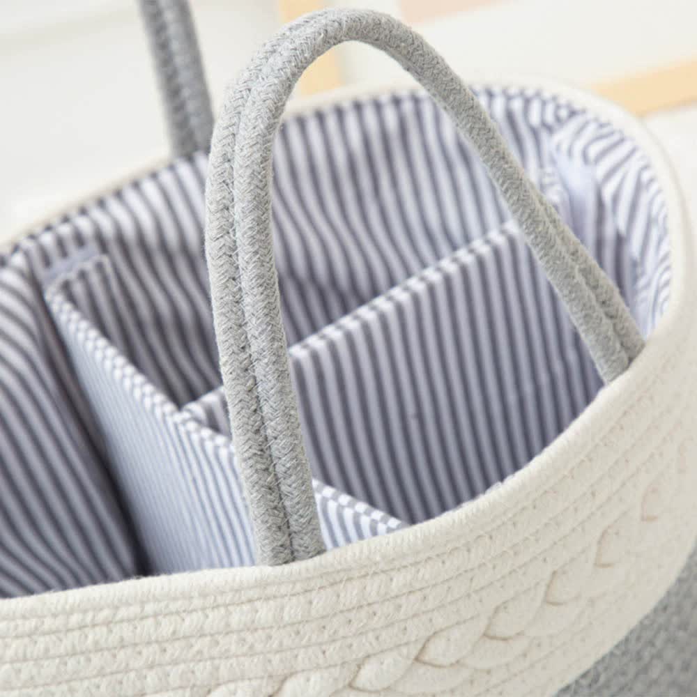 Pink Stylish Cotton Rope Basket for Clothing & Toys - Woven Storage Organizer, 38x23x18cm