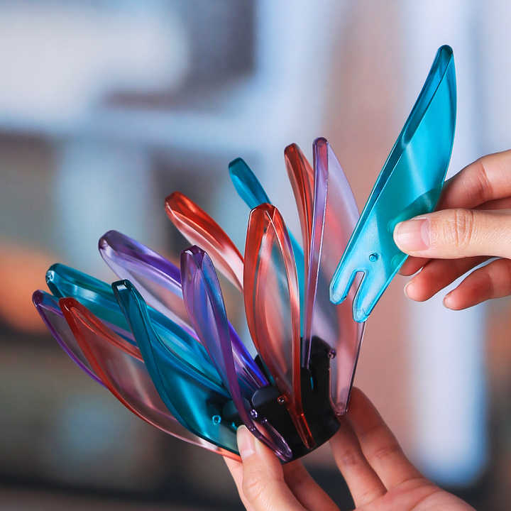 V60 Pour Over Coffee Dripper - Heat Resistant Brew Filter Cone - Blue(White Base)