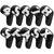 Black covers with white numbers, Premium PU Leather Golf Iron Headcover Set (10pcs) | Numbered 4-9, P, S, A, X | Protective Club Covers for Irons