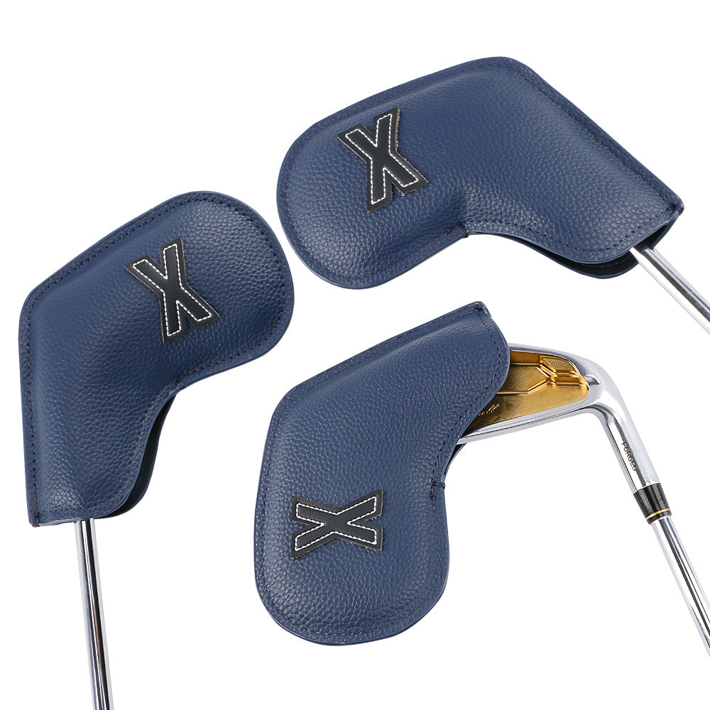 Premium PU Leather Golf Iron Headcover Set (10pcs) | Numbered 3-9, P, S, A | Protective Club Covers for Irons