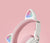 Adorable Cat Ear Wireless Headphones - Bluetooth 5.0, Foldable Design, Glowing RGB LED Lights - Cute Pink  Headset