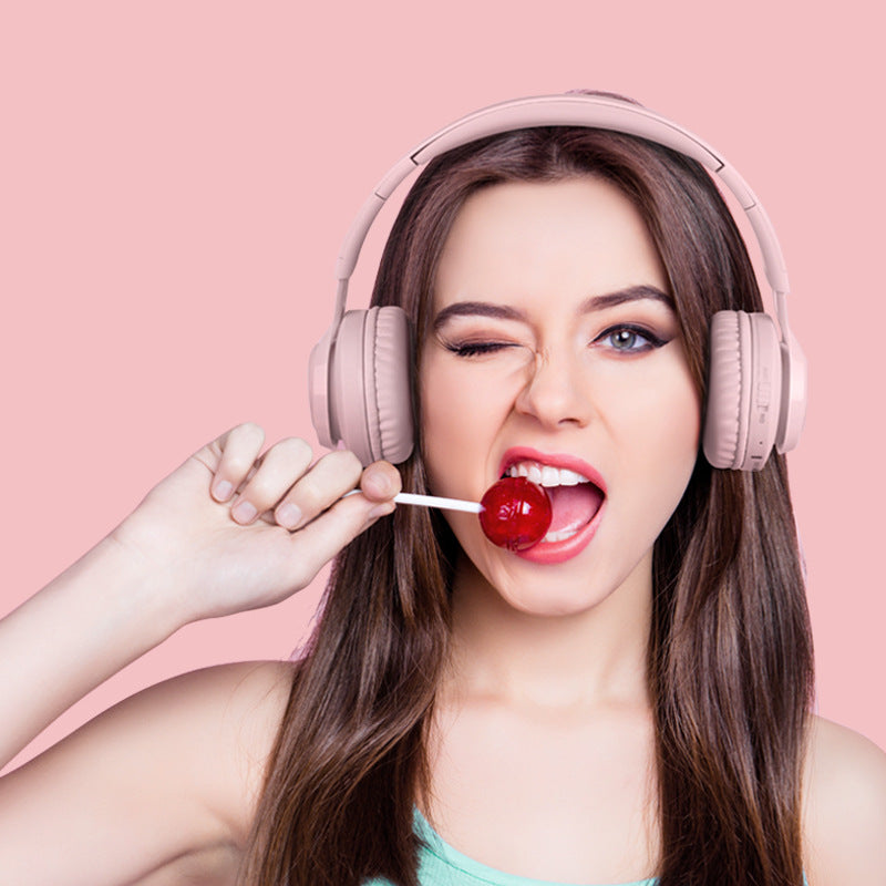 Purple  Bunny  Wireless Headphones - Glowing Logo, Bluetooth 5.0, 85dB Volume Limit Mode