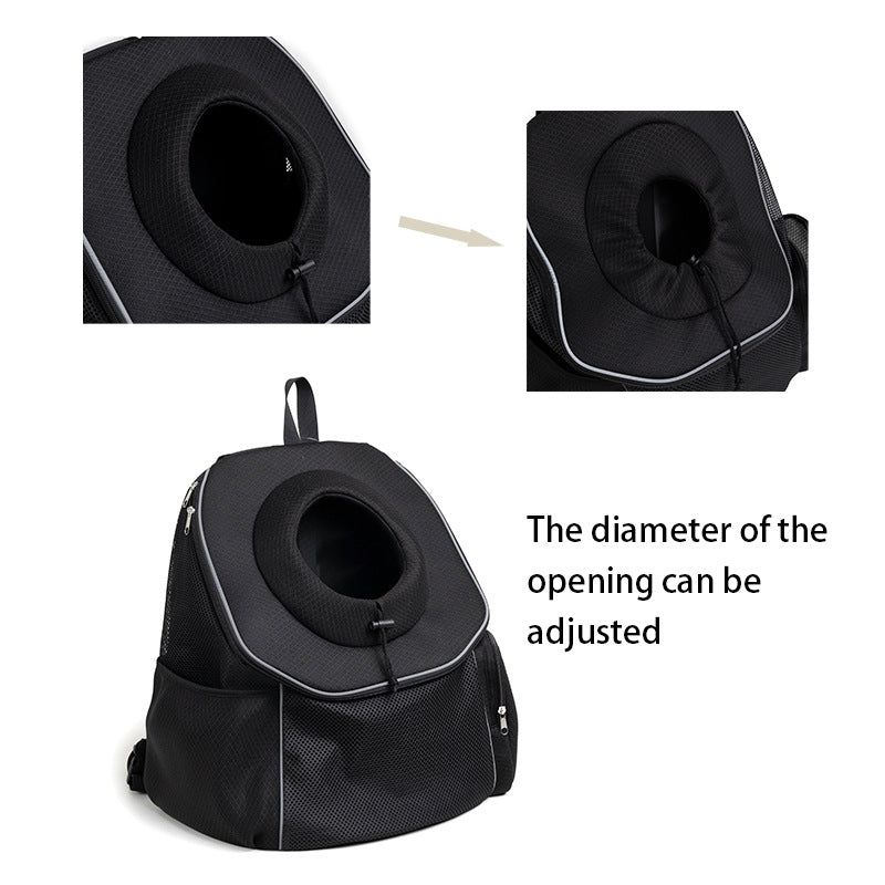 Black Breathable Mesh Pet Carrier Backpack - Head-Out Design for Small Dogs & Cats, Ventilated Travel Hiking Carrier Bag with Front Entry & Pockets