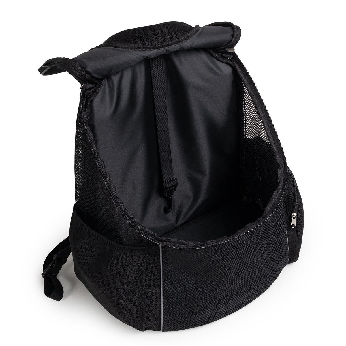 Black Breathable Mesh Pet Carrier Backpack - Head-Out Design for Small Dogs & Cats, Ventilated Travel Hiking Carrier Bag with Front Entry & Pockets