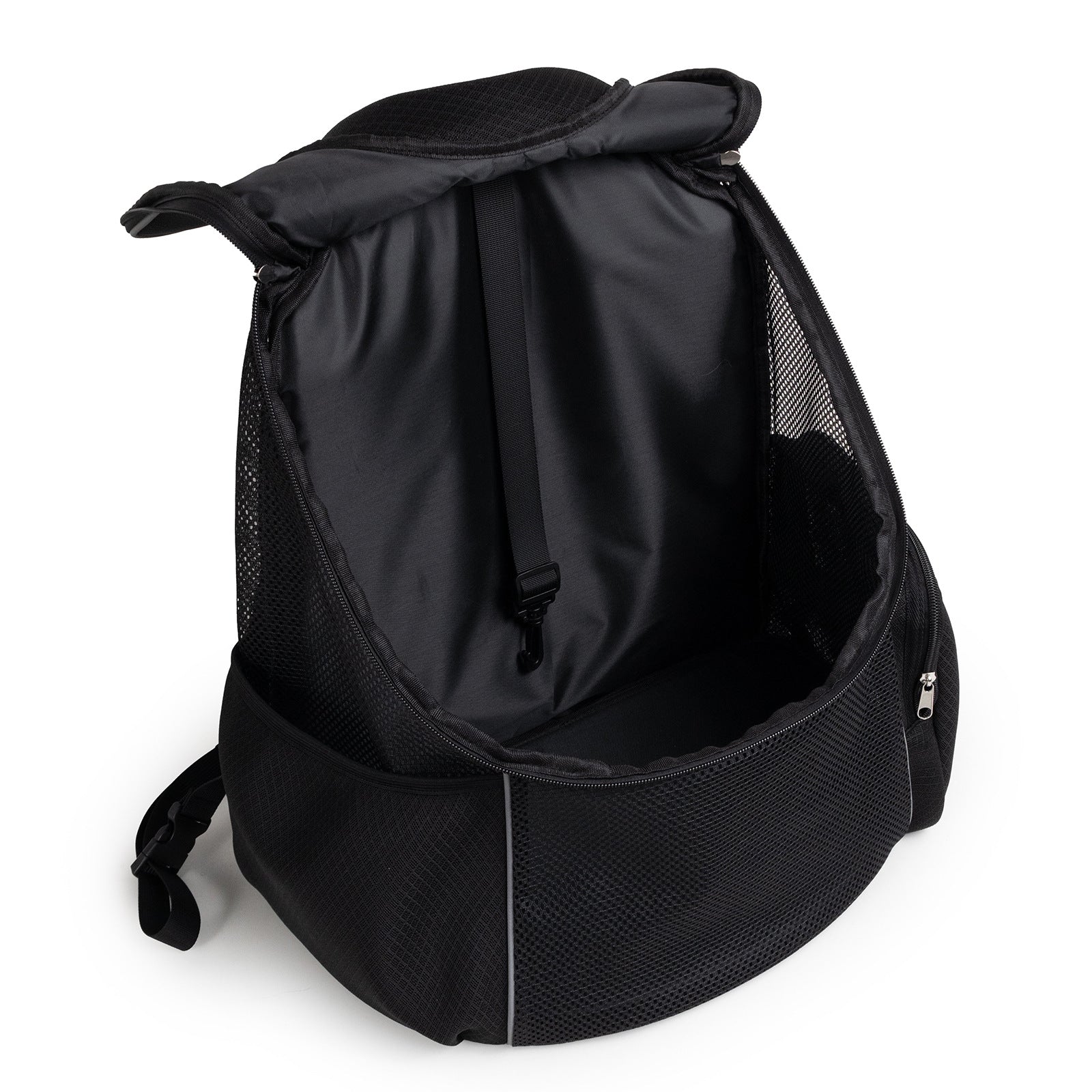 Black Breathable Mesh Pet Carrier Backpack - Head-Out Design for Small Dogs & Cats, Ventilated Travel Hiking Carrier Bag with Front Entry & Pockets