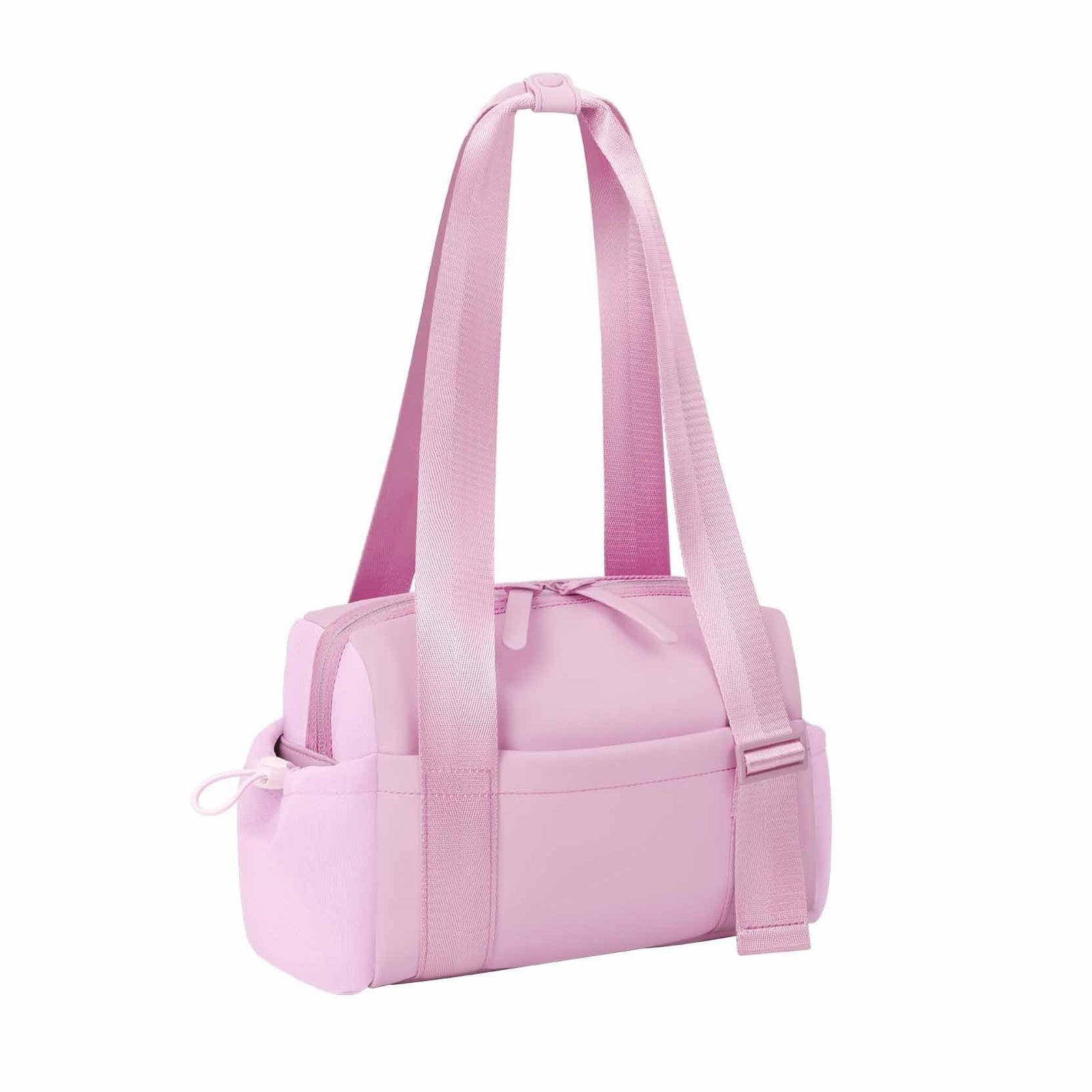 Stylish Pink Mini Gym Bag & Travel Tote - Compact Duffel with Wet Pocket, Luggage Sleeve & Multiple Compartments