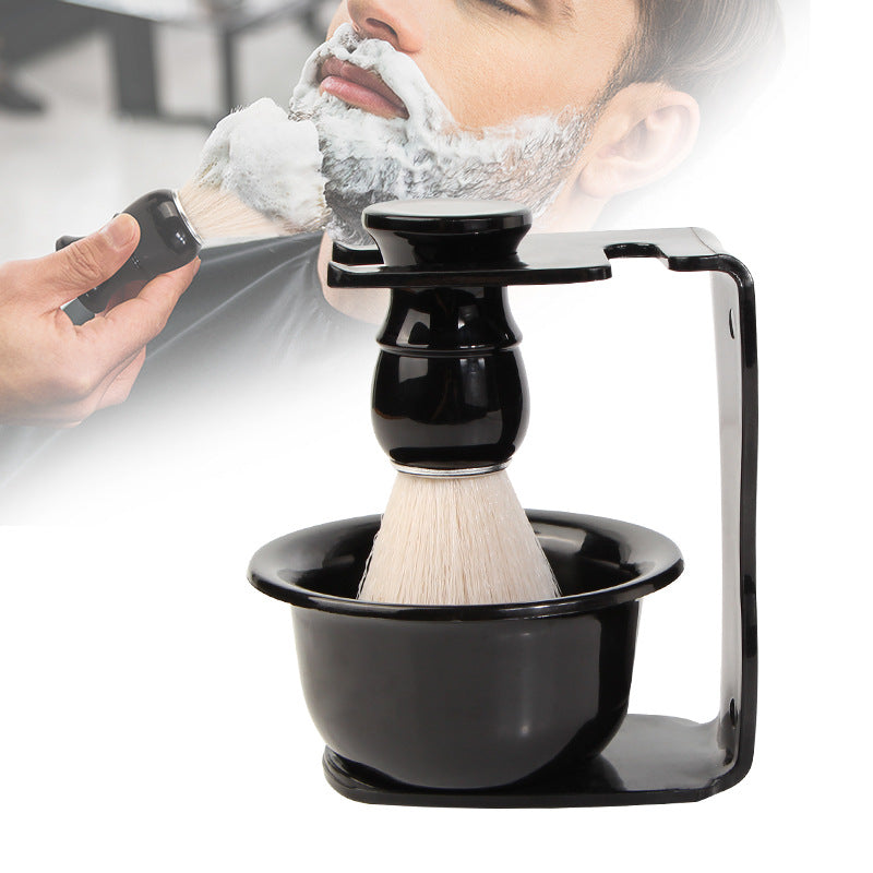 2 PCS Men&#39;s Shaving Brush Set with Lathering Bowl and Stand - Professional Beard Grooming Kit for Wet Shaving