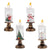 (A set of four) Festive Christmas Candle Lights with Snow Globe Decor - Perfect Creative Holiday Gift
