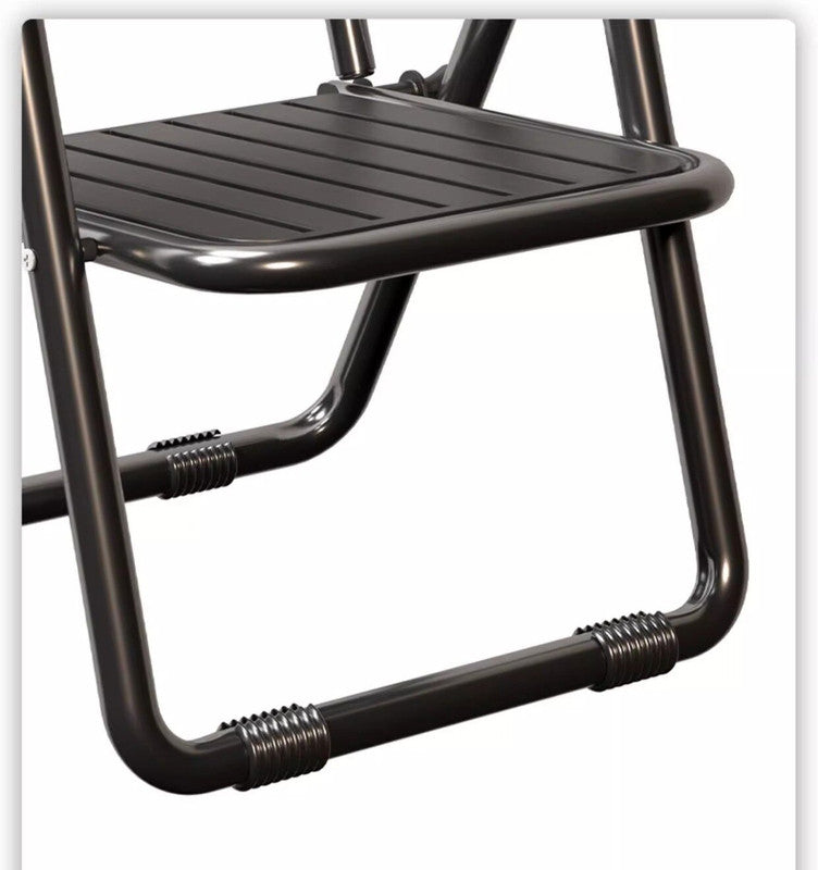 Black Portable Folding Chair - Outdoor Beach and Camping Recliner