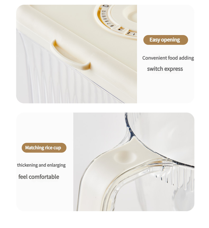 Regular Apple Green Smart Kitchen Rice Dispenser - Automatic Press-Style Rice Storage Bin