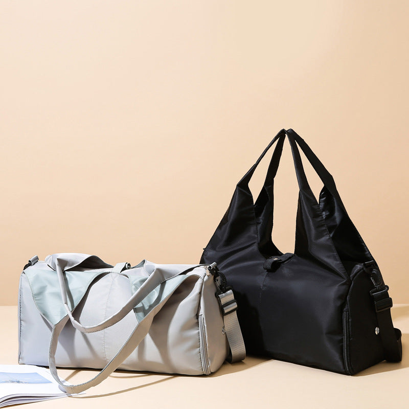 Green Stylish Women's Travel Bag - Large-Capacity Fitness & Yoga Bag with Separate Shoe Compartment