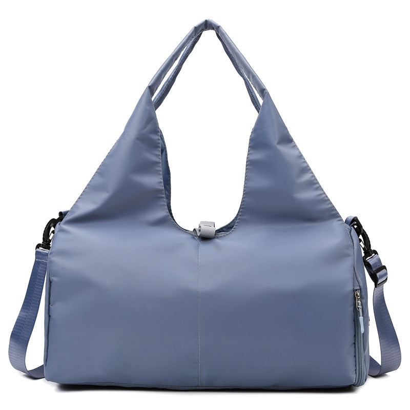 Blue Stylish Women&#39;s Travel Bag - Large-Capacity Fitness &amp; Yoga Bag with Separate Shoe Compartment