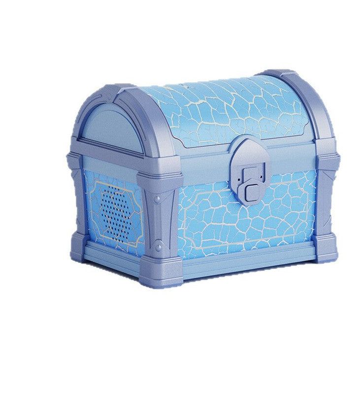 Treasure Chest Projection Lamp with Bluetooth Speaker and Mood Light, Blue