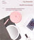3PCS LED Makeup Mirror with Lights - Portable Tabletop Vanity Mirror, INS Style, Pink