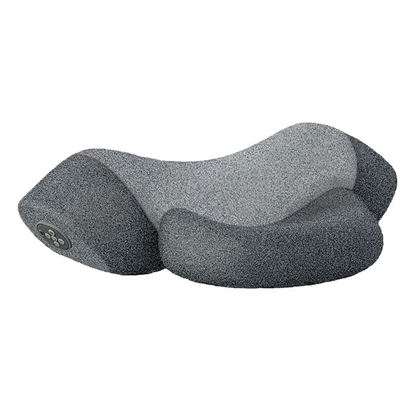 USB-Powered Memory Foam Neck Pillow, Electric Cervical Neck Massage Pillow with 15-Minute Timer - Ergonomic Contoured Sleep Aid Cushion