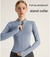 S Blue High-Stretch Slim Fit Yoga Jacket - Full Zip Workout Sports Jacket for Women