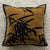 Yellow Background With Black Bamboo 45x45cm Decorative Zebra-Pattern Pillow Cover with Non-Woven Insert