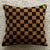 Yellow Checkered 45x45cm Decorative Zebra-Pattern Pillow Cover with Non-Woven Insert