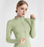 XL Green High-Stretch Slim Fit Yoga Jacket - Full Zip Workout Sports Jacket for Women