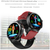 Red Round 1.3 Touch Screen Smartwatch with Heart Rate & Fitness Tracking"