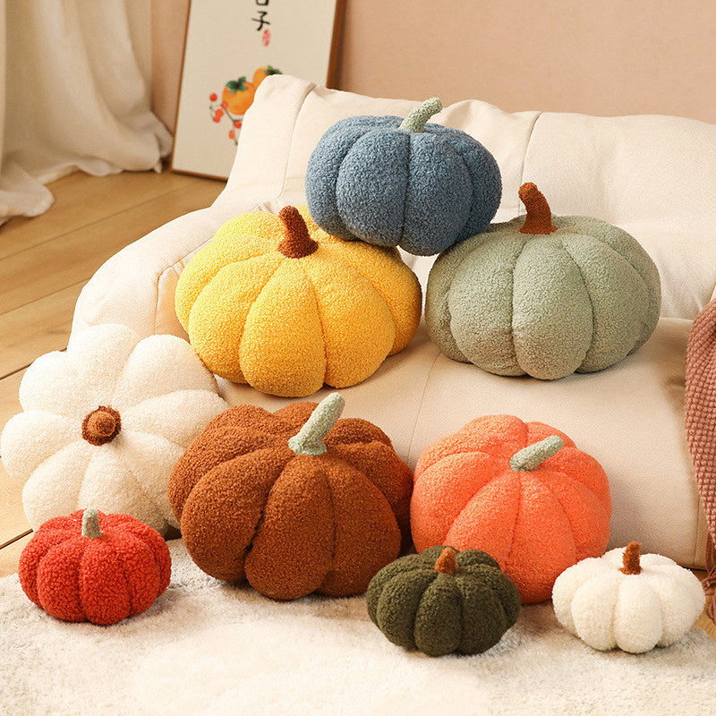 White 2-PCS 30cm Creative Plush Pumpkin Pillow for Sofa, Window Seat &amp; Living Room Decoration