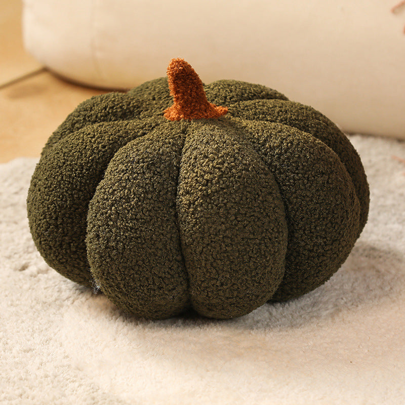 Dark Green 2-PCS 30cm Creative Plush Pumpkin Pillow for Sofa, Window Seat &amp; Living Room Decoration