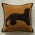 Yellow Background With Black Panthers 45x45cm Decorative Zebra-Pattern Pillow Cover with Non-Woven Insert