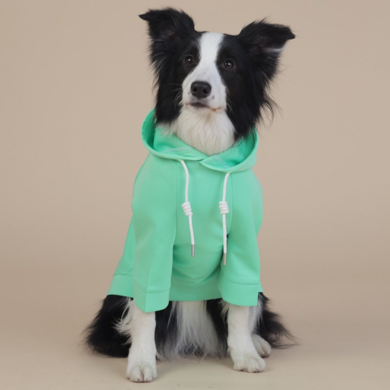 XL Green Cute Dog Hoodie with Adjustable Drawstring - Available in Various Sizes