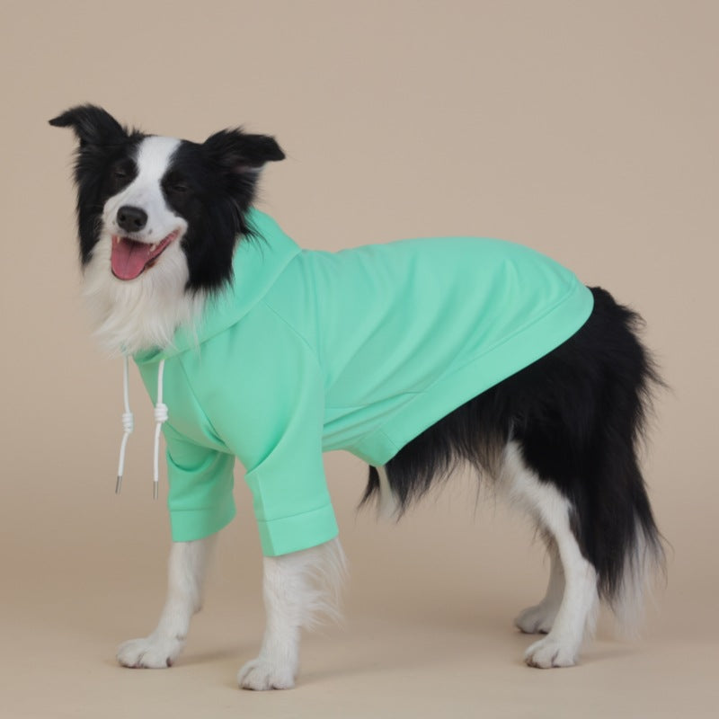 XL Green Cute Dog Hoodie with Adjustable Drawstring - Available in Various Sizes