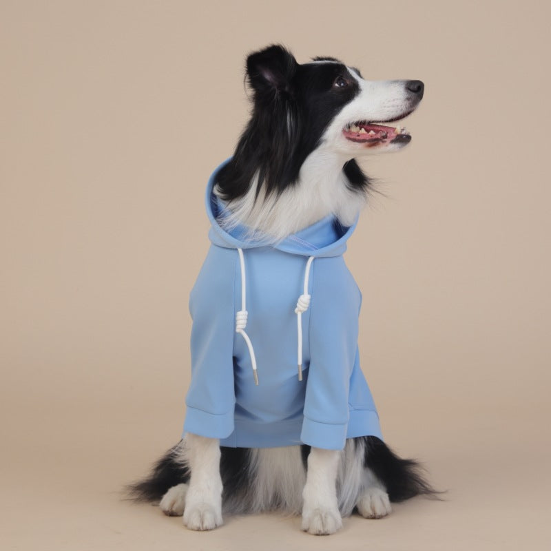 2XL Blue Cute Dog Hoodie with Adjustable Drawstring - Available in Various Sizes