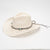 White Handmade Straw Cowboy Hat, Summer Sun Hat, Outdoor Sun Protection, Fits Head Size 58-59cm