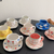 Blue Sky and White Clouds 300ML Underglaze Hand-Pinched Cup and Saucer Set - Ceramic Coffee Mug Milk Cup Breakfast Set