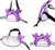 3 PCS Purple Cute Crab Mesh Beach Bag for Kids - Shell Collecting Sand Toy Bag for Toddlers