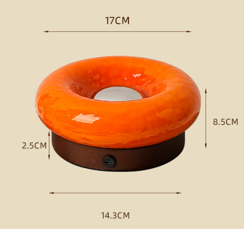 Pink Donut Table Lamp - Rechargeable Touch Control LED