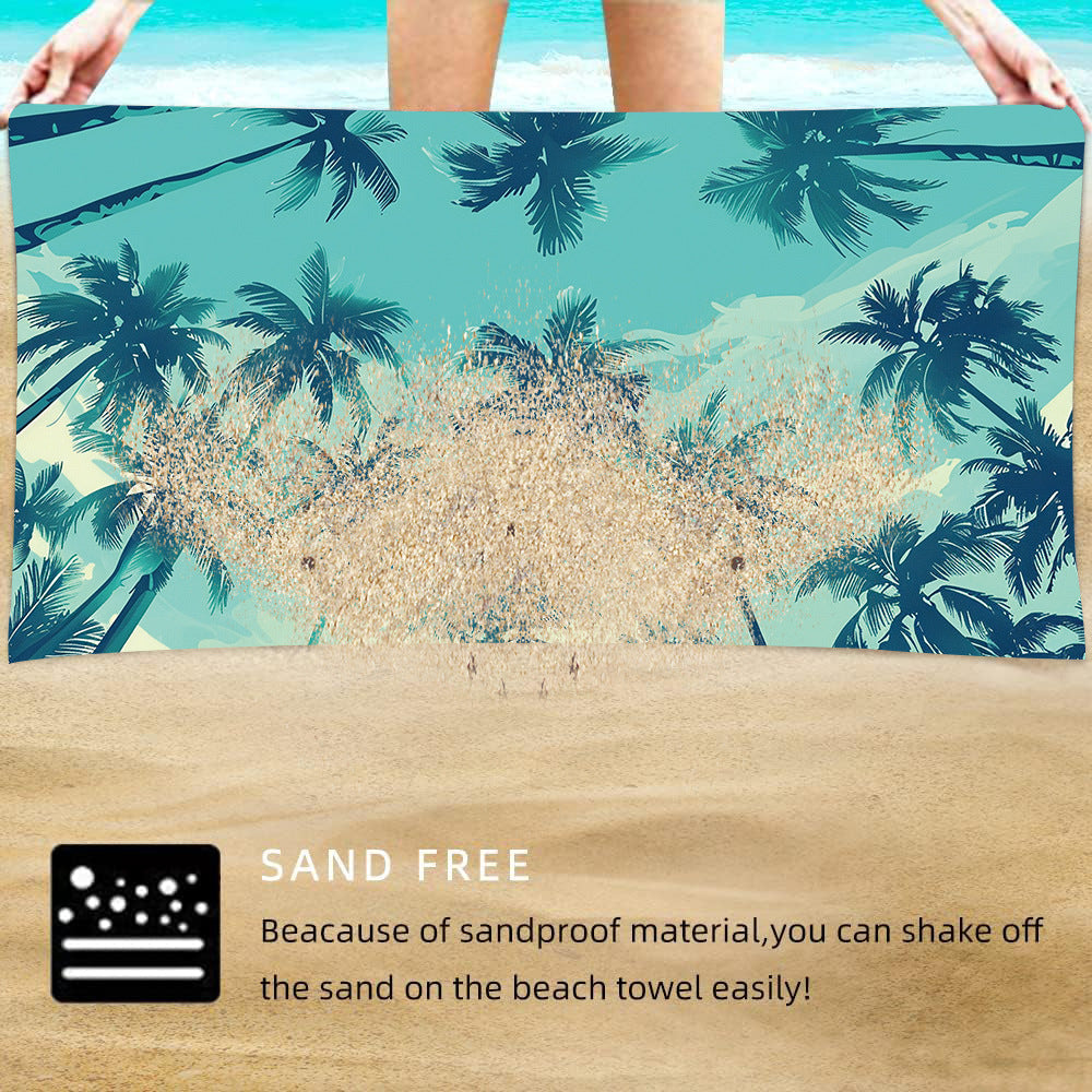 TW4 - Double-Sided Printed Beach Towel - Soft Microfiber - 100x180cm