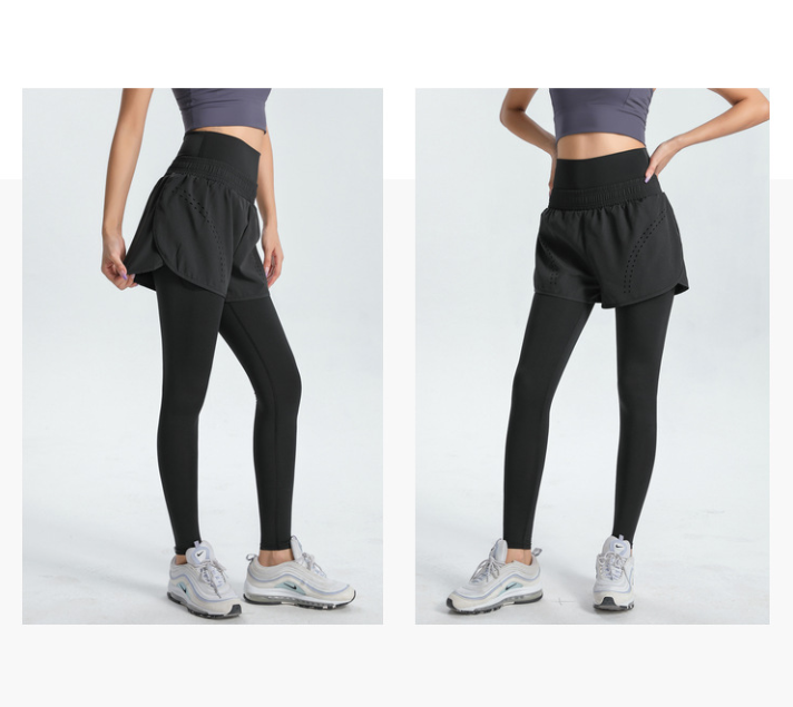 M Black Women's High-Waist Athletic Skort with Built-In Shorts - Breathable Quick-Dry Running Skirt with Phone Pocket