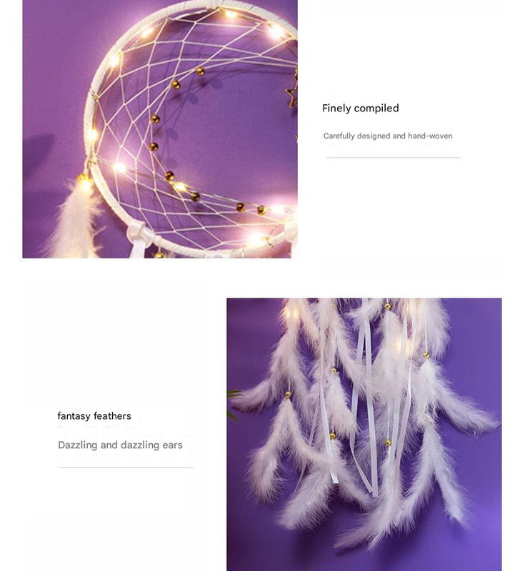 Blue 2 PCS Mystic Moon Dreamcatcher Wind Chime Pendant - Elegant Lunar Design with Soothing Tones