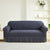 Dark Grey Three-person Sofa Bubble Gauze Sofa Cover with Skirt - Full Elastic Dustproof Three-person Seater 190-230cm