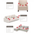 Pink Three-person Sofa Bubble Gauze Sofa Cover with Skirt - Full Elastic Dustproof Three-person Seater 190-230cm