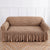 Light Tan Three-person Sofa Bubble Gauze Sofa Cover with Skirt - Full Elastic Dustproof Three-person Seater 190-230cm
