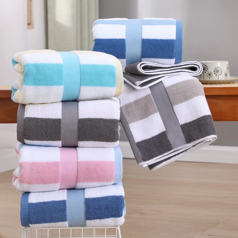 Pink Ultra-Absorbent Long-Fiber Cotton Large Bath Towel- Perfect for Home, Hotel, and Beauty Salons 140cm*70cm