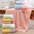 Yellow-gray Oversized Double-Sided Coral Fleece Bath Towel | Soft and Absorbent, Thick & Warm, 70x140cm