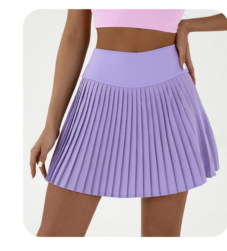 High waist purple pleated skirt | built-in shorts to prevent exposure - suitable for yoga, badminton and golf  Size S